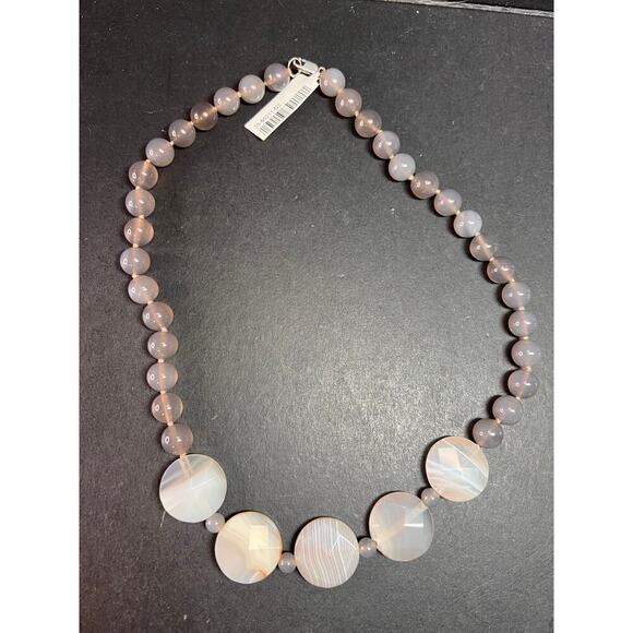 NEW Botswana agate necklace with sterling silver clasp - Picture 12 of 12